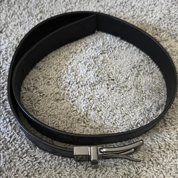 Coach Black Belt Bag with Matte Leather Finish
